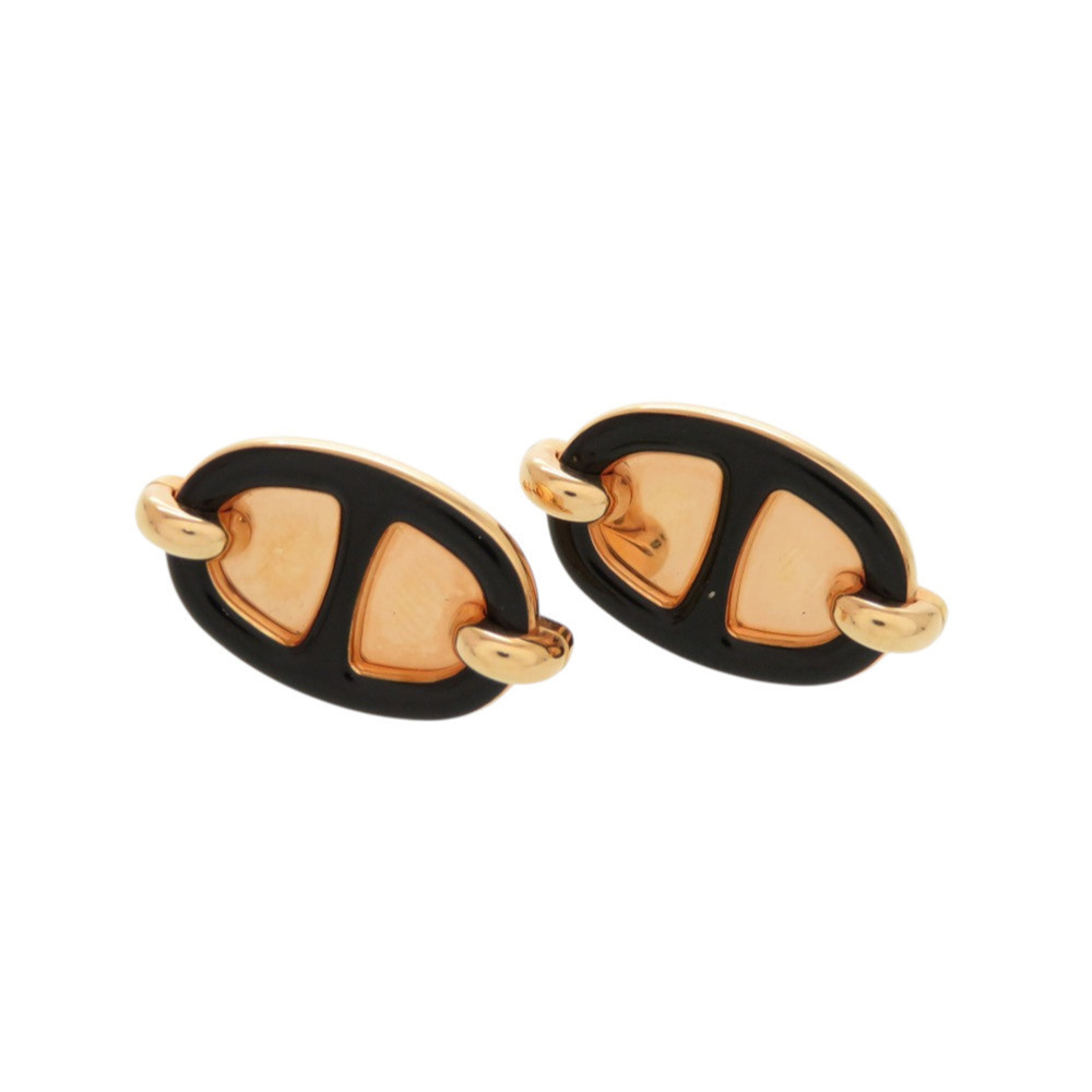 HERMES Black Earrings